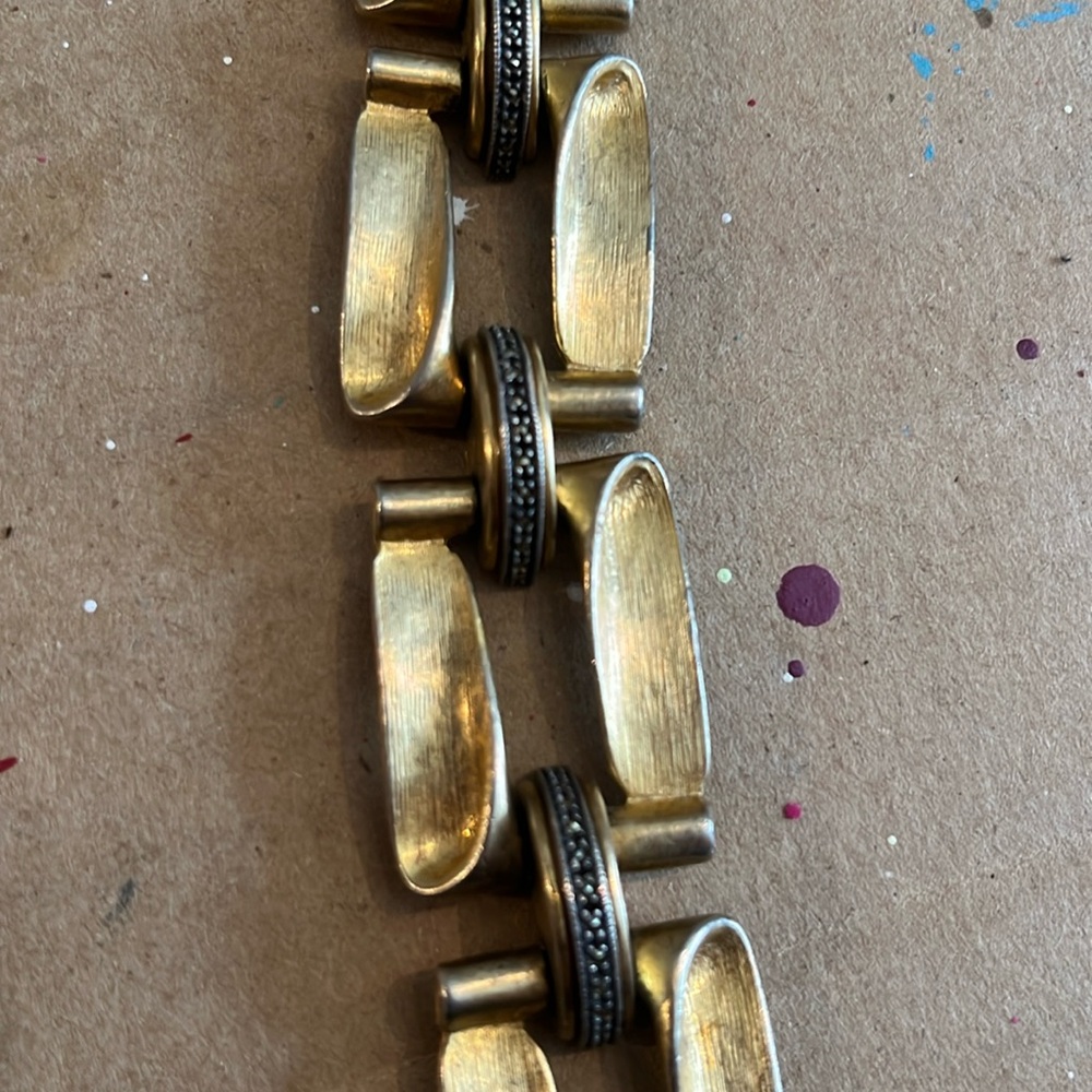 JJ VINTAGE GEOMETRIC BRACELET BRUSHED GOLDTONE